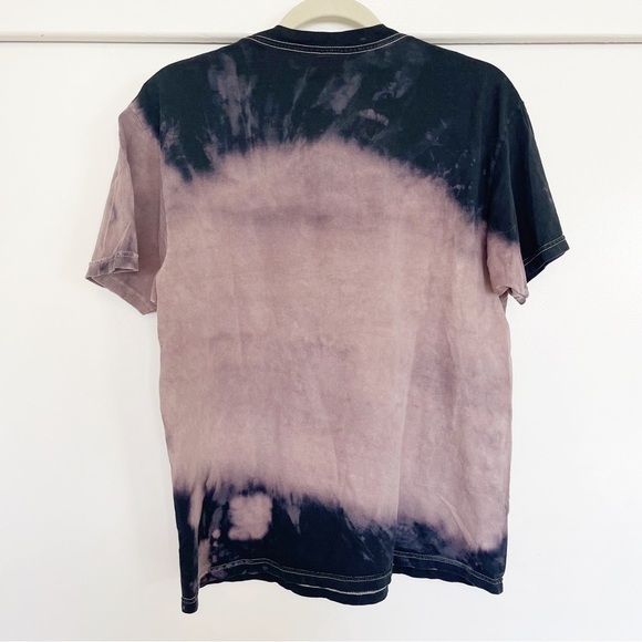 AC/DC graphic tee band Short Sleeve back in black medium large tie dye bleach - Picture 2 of 5